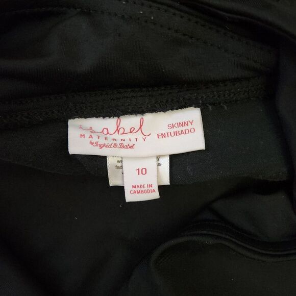 Isabel Skinny Jeans Women's Size 10 Black Denim Maternity Pants Stretchy - Picture 6 of 7